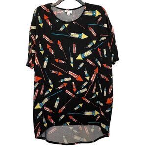 LuLaRoe Irma T Top Firecracker Fireworks Medium